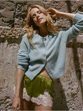 Doen Petra Cardigan in Light Blue, Small